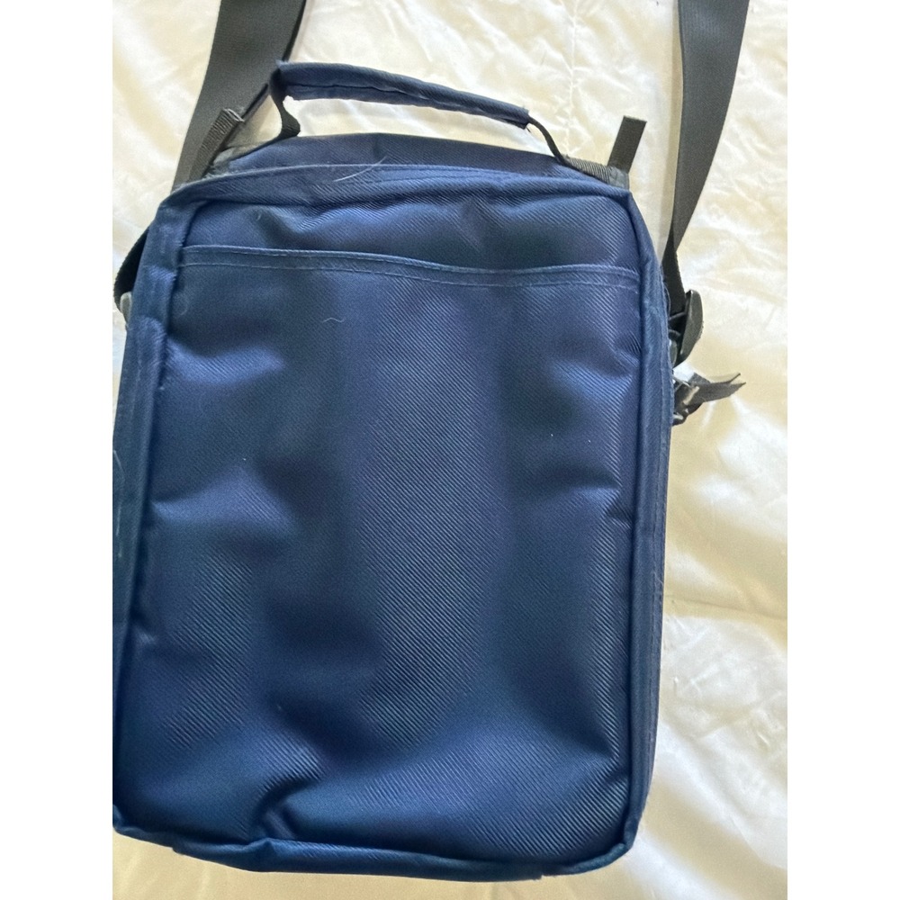 Eddie Bauer Navy Blue Nylon Crossbody Messenger Travel Bag Adjustable Gorpcore - Picture 3 of 10